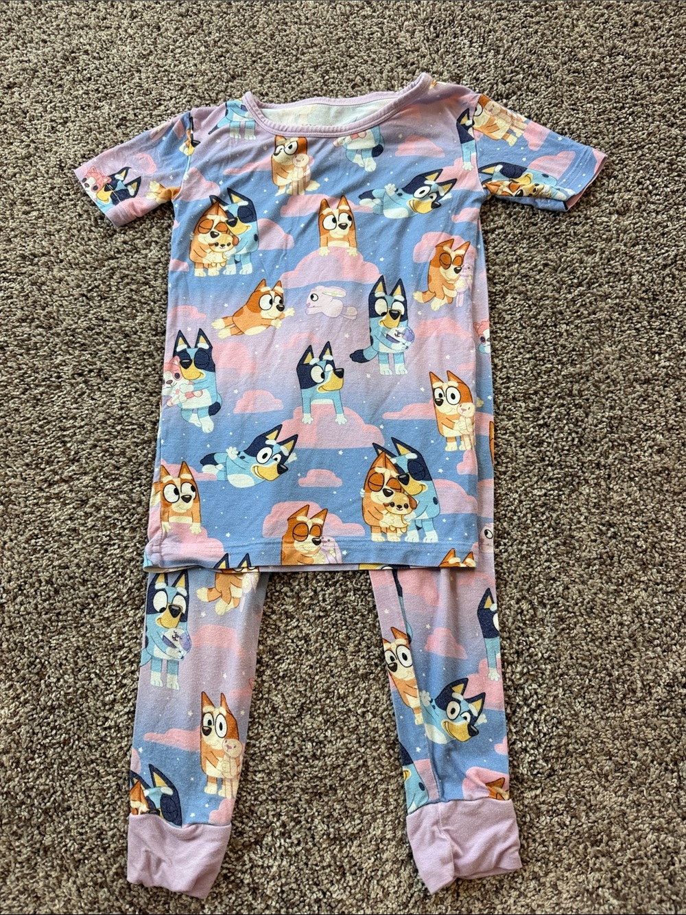 Little Sleepies Blue Bluey and Bingo Pajama Set